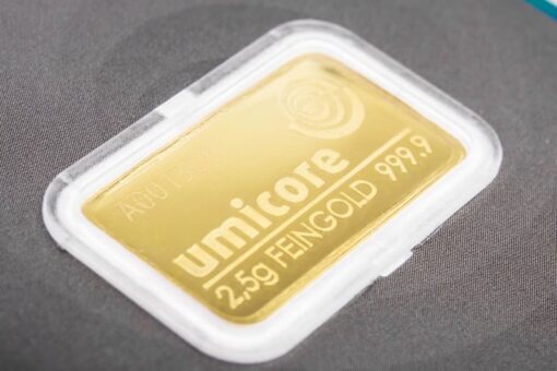 umicore 2.5g gold bar