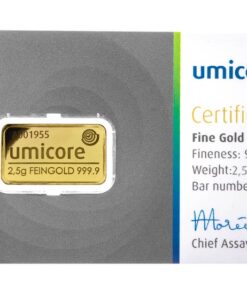 umicore 2.5g gold bar