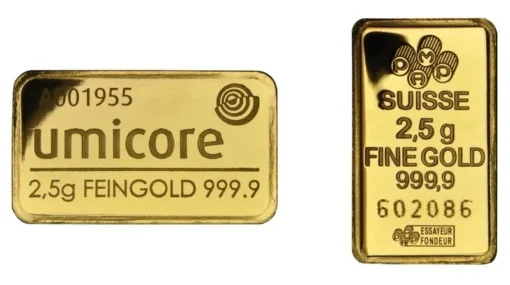 2.5g Gold Bars