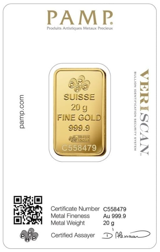 PAMP 20 Gram Gold Bar